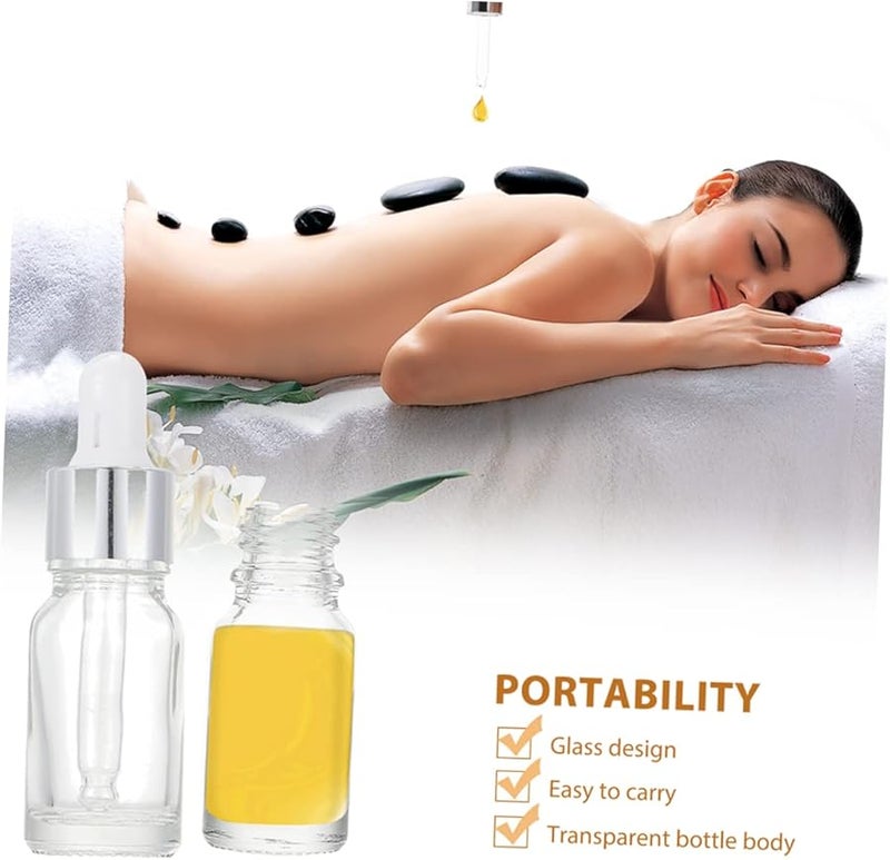 12pcs Glass Dropper Bottles 9.7X2.9CM Travel Leak Proof Reusable Eyedropper Containers - Image 2